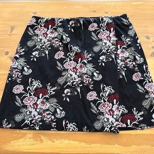 EUC XL J Jill Faux Wrap Skirt 93% cotton, 7% spandex